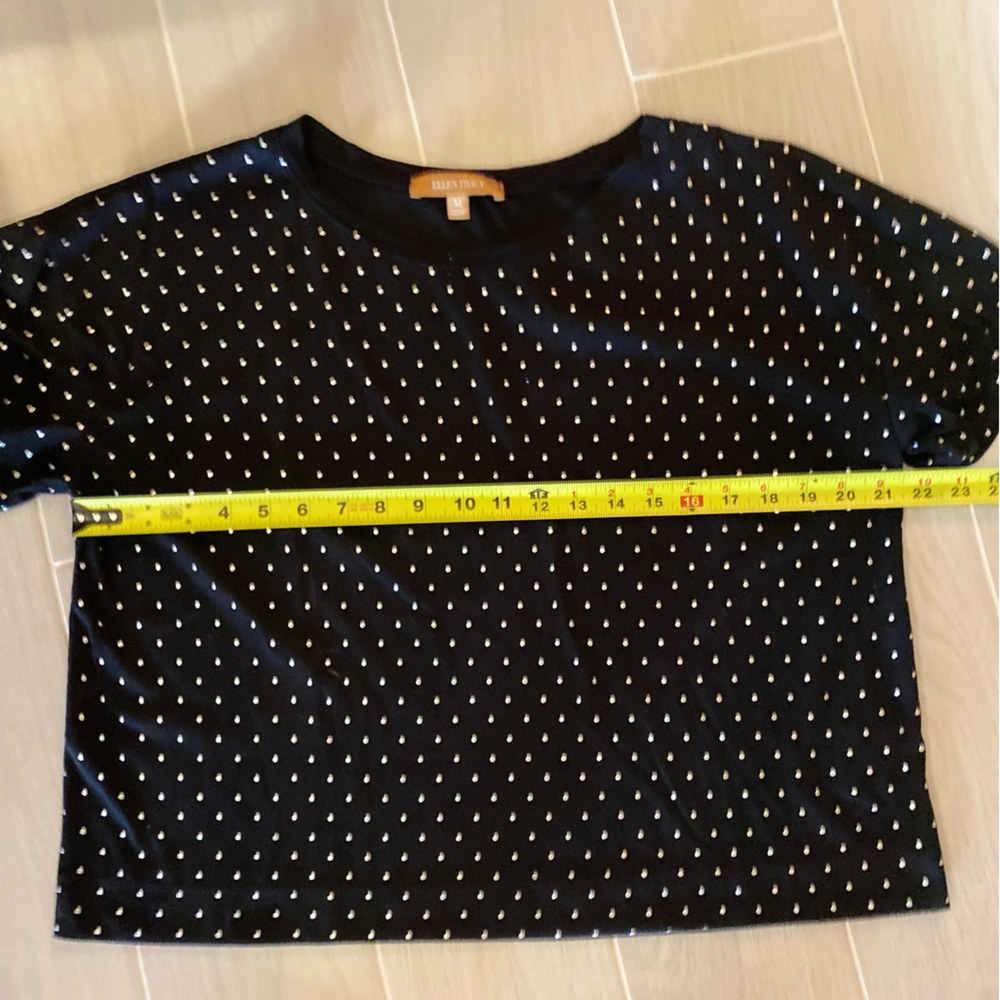 Ellen Tracy black studded tee